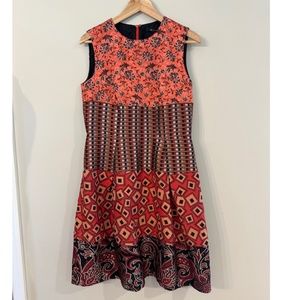 ETRO red and orange dress, size EU 46. Like new condition